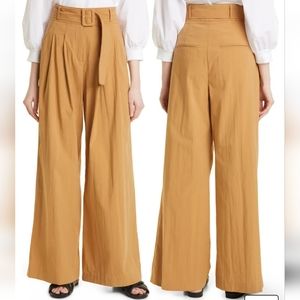 Veronica Beard Maliyah Wide Leg Pants in Camel Size 0